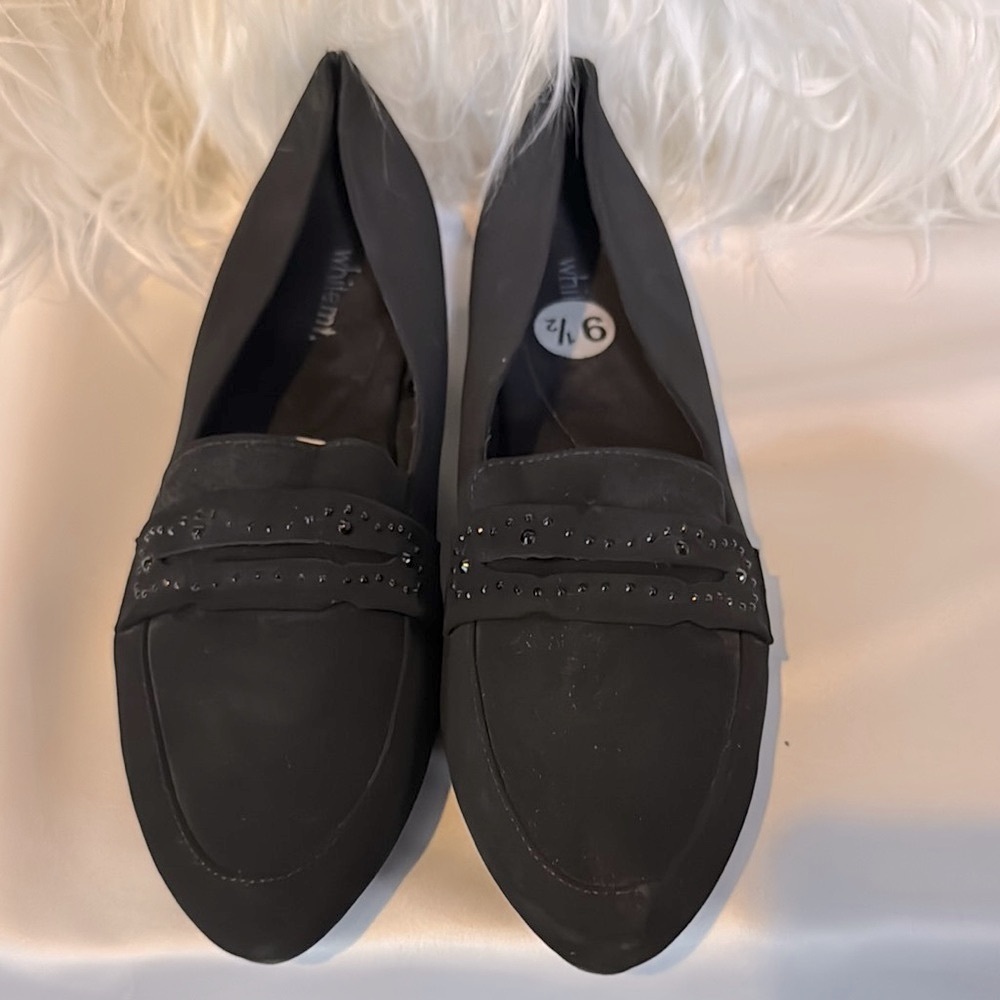 White Mountain Black Loafers Timeless Flats